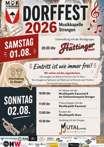Dorffest der Musikkapelle in Strengen