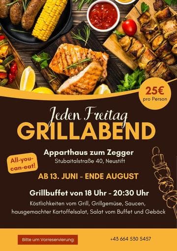 Grillabend im Zeggerstüberl