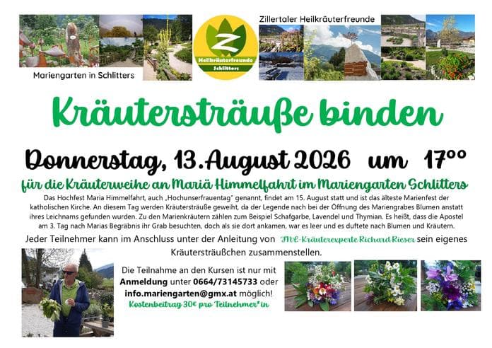 Kräutersträuße binden