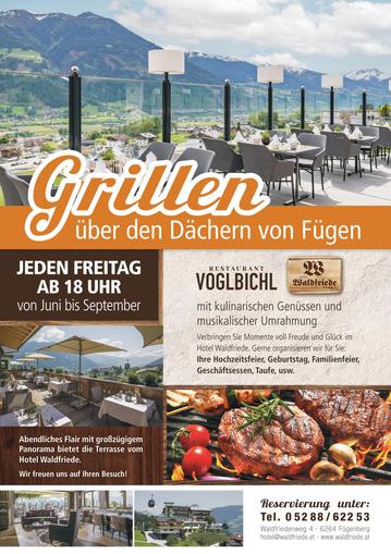 Grillen über den Dächern von Fügen