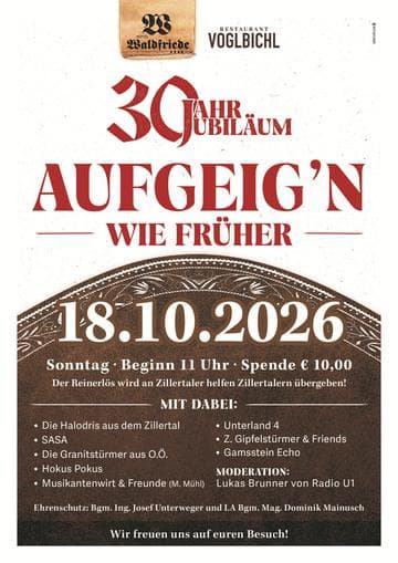 Aufgeig'n wie früher - 30 Jahr Jubiläum