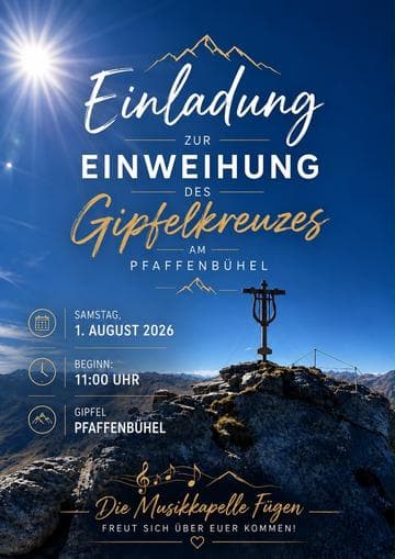 Einweihung Gipfelkreuz