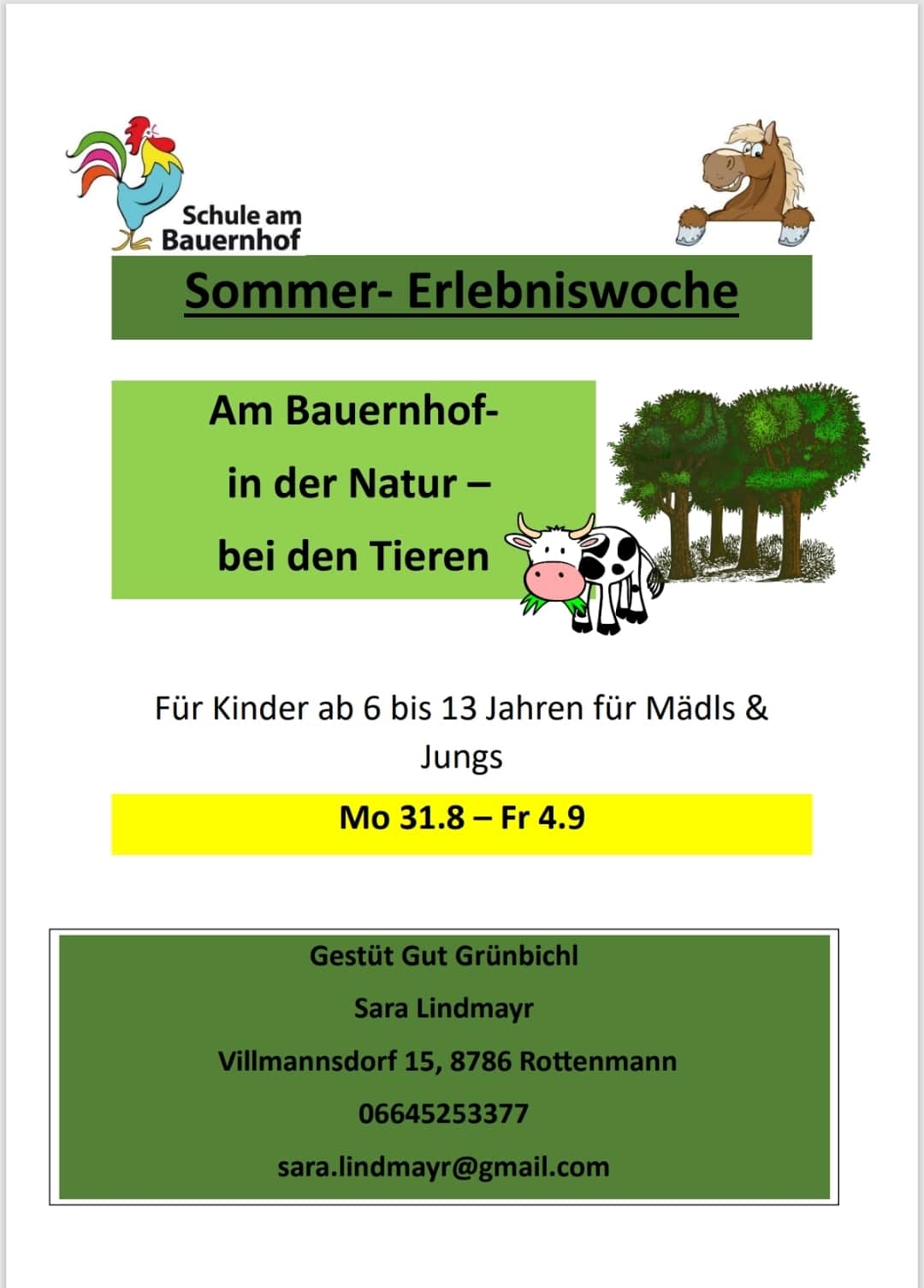 Sommer-Erlebeniswoche
