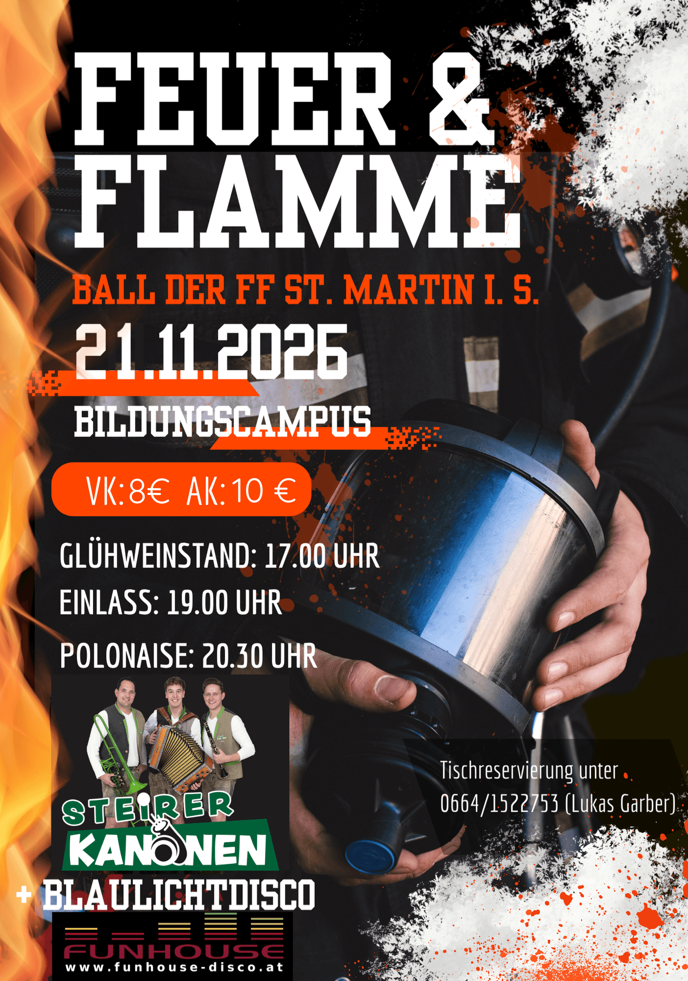 Feuer Flamme Ball der FF St. Martin