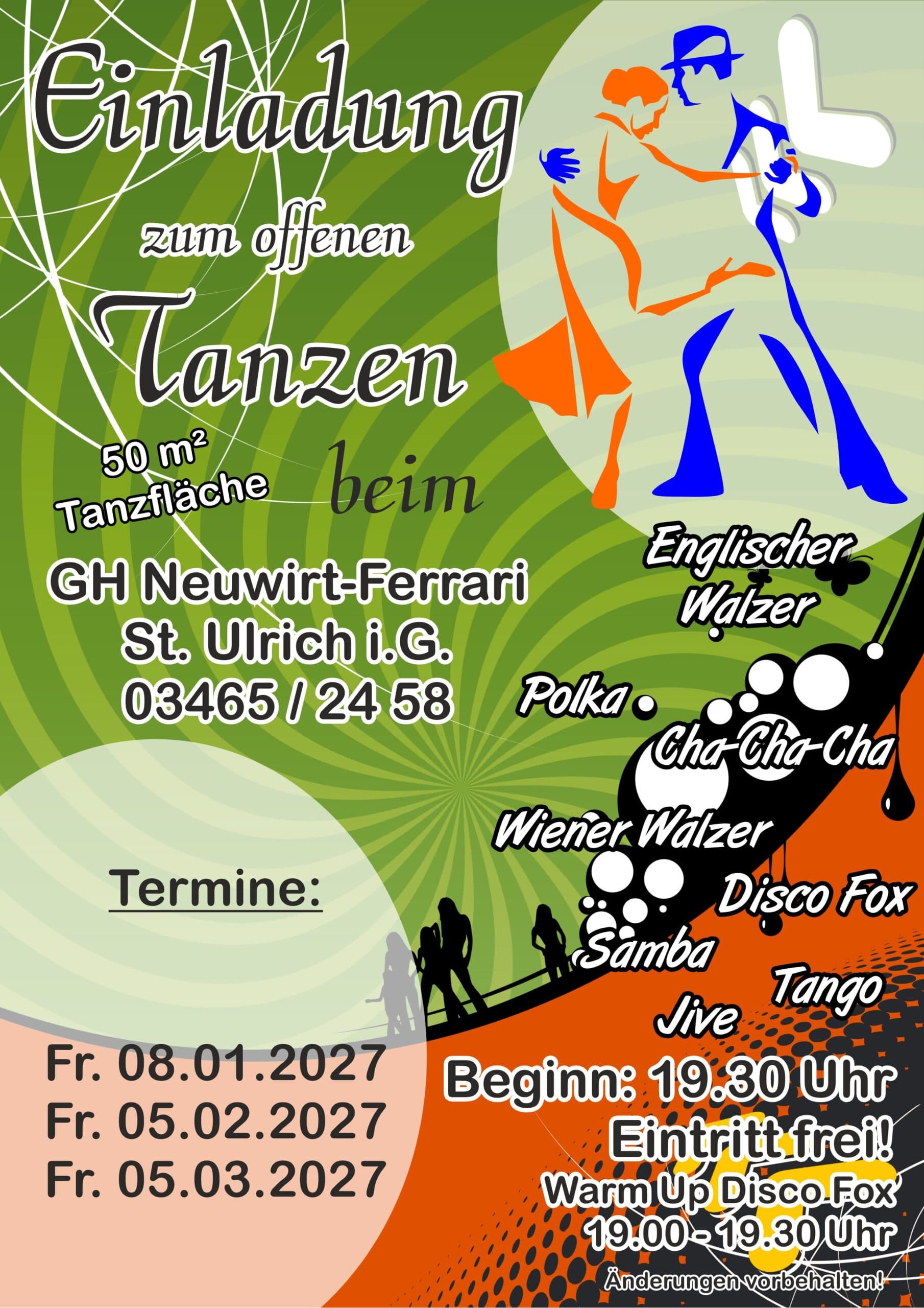 Offenes Tanzen 08.01.2027