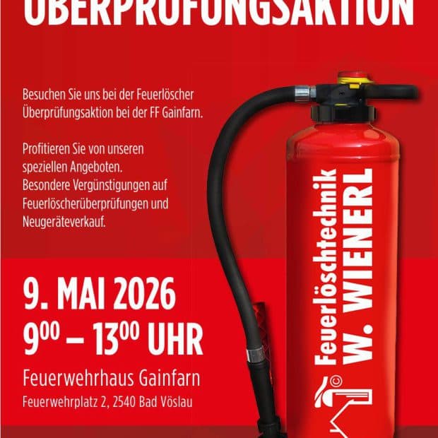 Samstag
Feuerlöscherüberprüfung