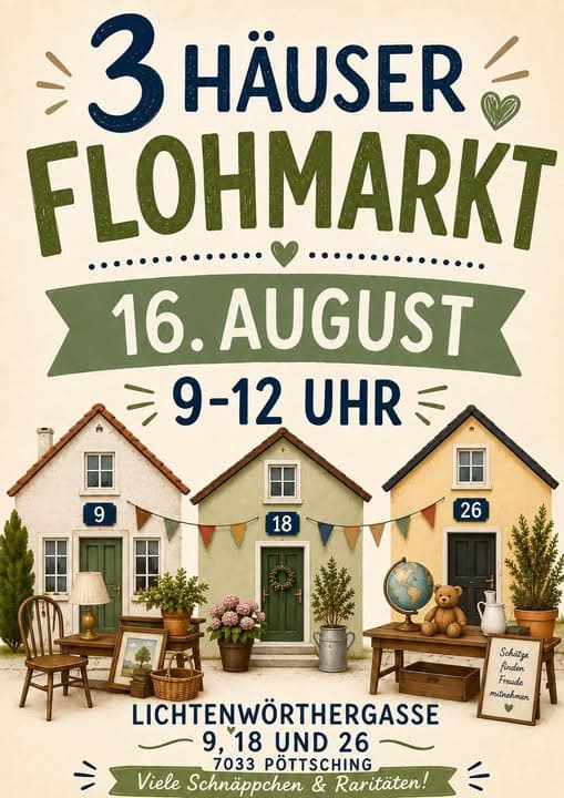 3 Häuser Flohmarkt in 7033 Pöttsching