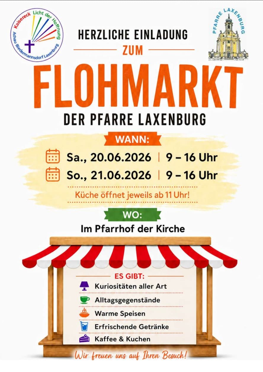 Flohmarkt der Pfarre Laxenburg in 2361 Laxenburg