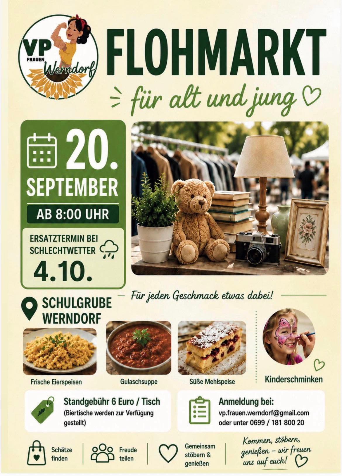 Flohmarkt für alt und jung in 8402 Werndorf