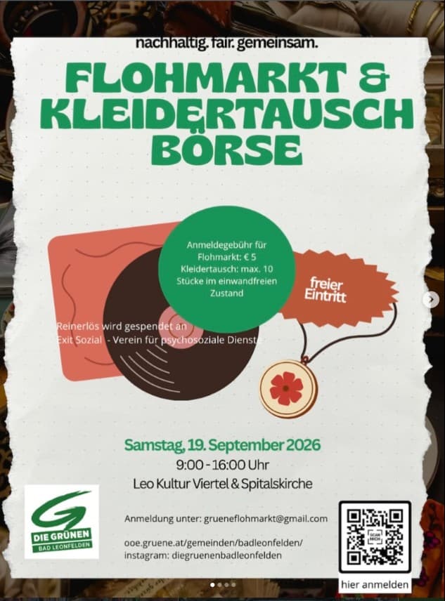 Flohmarkt und Kleidertauschbörse in 4190 Bad Leonfelden