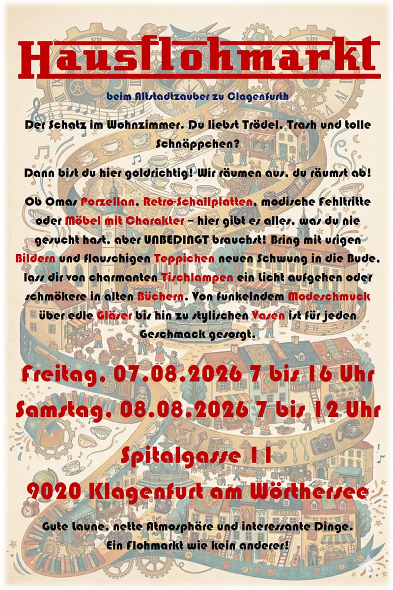 House Flea Market in Klagenfurt (City Center - Spitalgasse) in 9020 Klagenfurt am Wörthersee