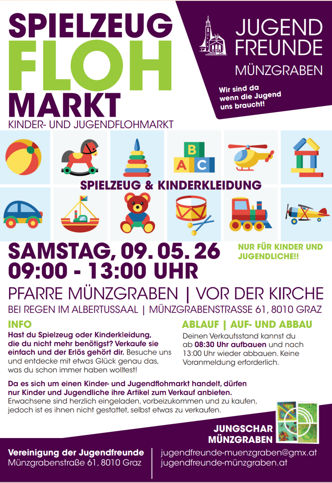 Spielzeug- und Kleidungsflohmarkt für Kinder und Jugendliche in 8010 Graz