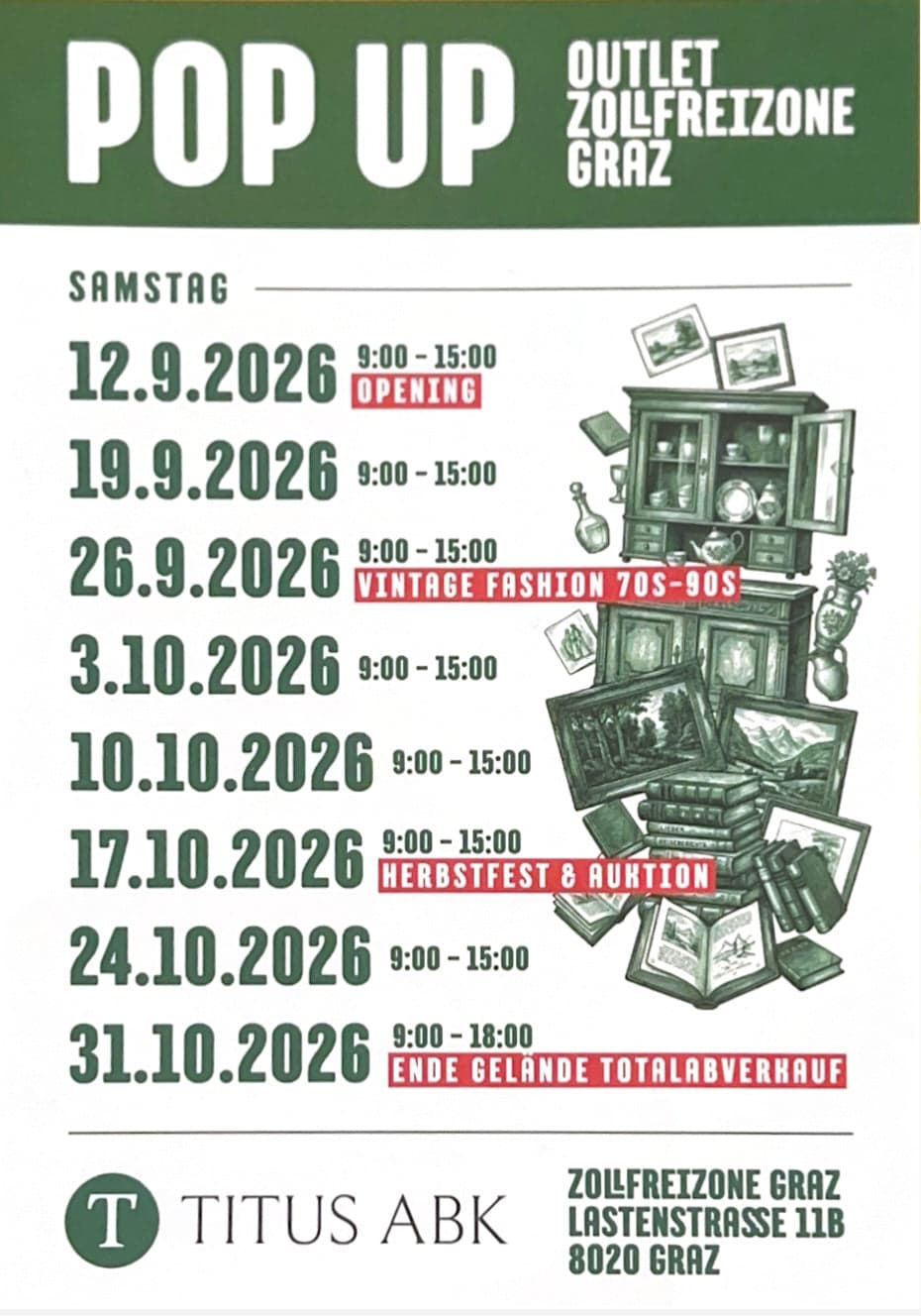 TITUS Antiquitäten Bücher Kunst Outlet Zollfreizone in 8020 Graz