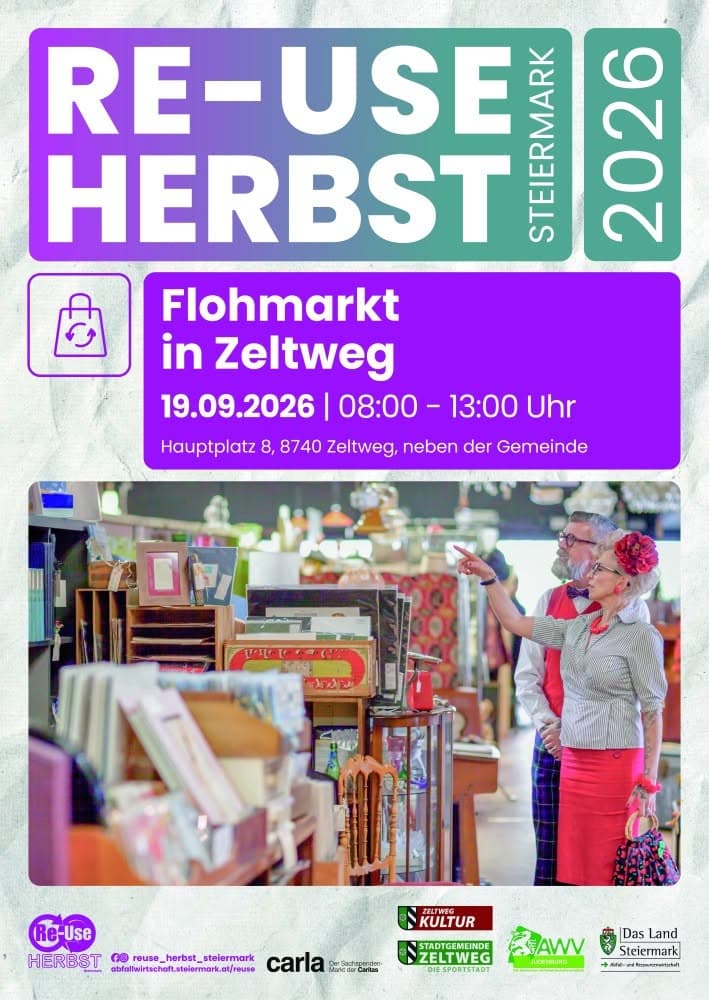 Zeltweger Flohmarkt mit Frühschoppen und Kinderprogramm in 8740 Zeltweg