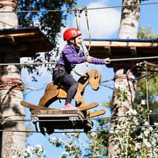 Hochseilgarten | 10 Parcours | 26 Flying Fox Anlagen | 4,5 Std