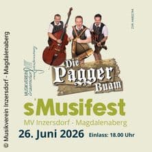 Die Pagger Buam am Bezirksmusikfest 2026 in Inzersdorf