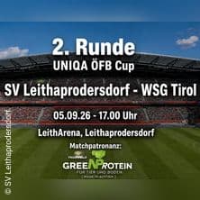 SV Leithaprodersdorf - WSG Tirol - 2. Runde UNIQA ÖFB Cup