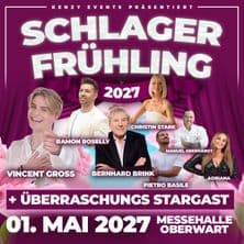 Schlagerfrühling 2027Schlagerfrühling 2027 mit Stars, wie z.bsp: Vincent Gross, Ramon Roselly, Christin Stark u. v. m.! Lasst euch überraschen auf den Überraschungs Stargast! Demnächst wird das Geheimnis gelüftet!