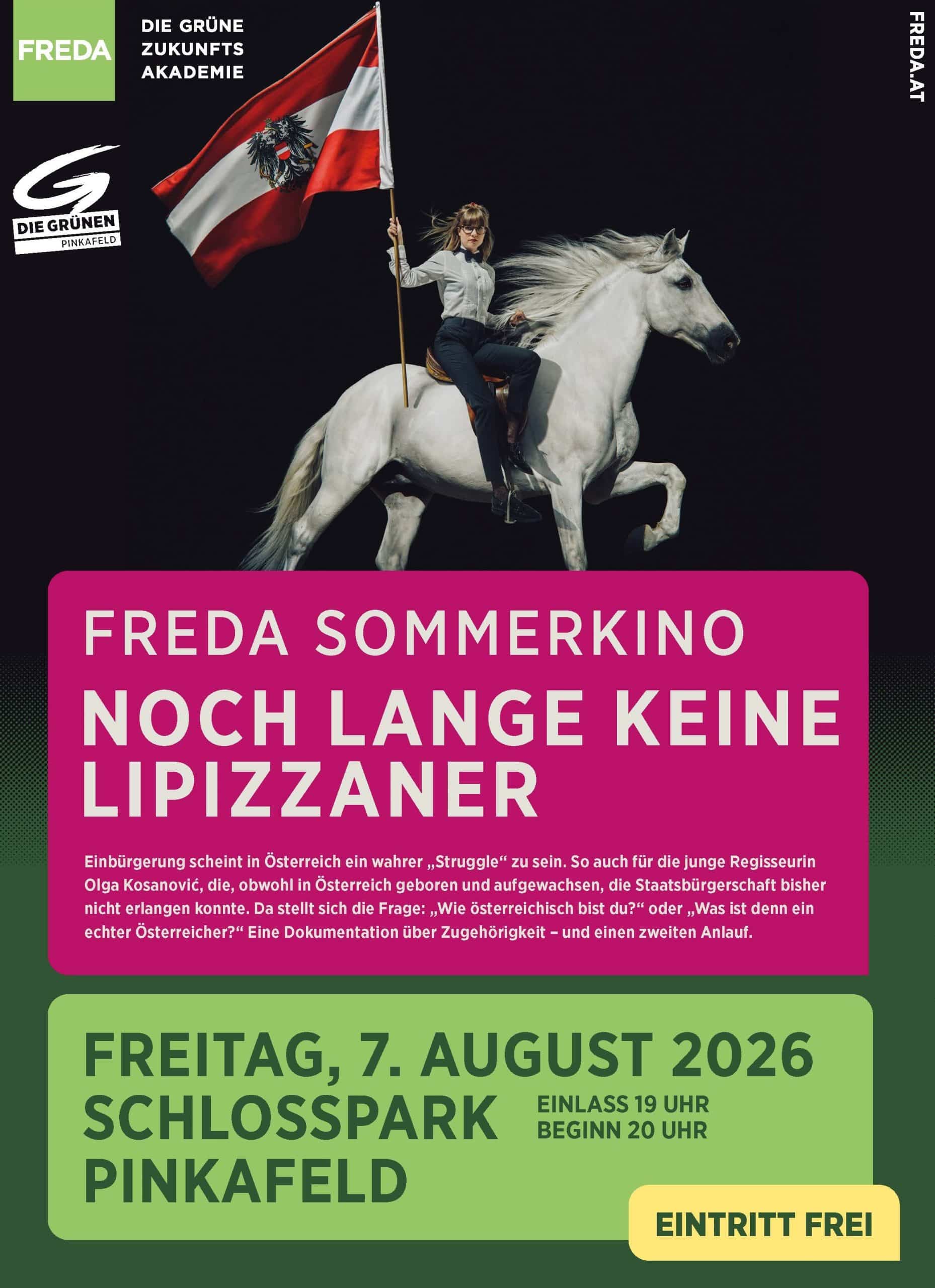 FREDA Sommerkino Noch lange keine Lipizzaner