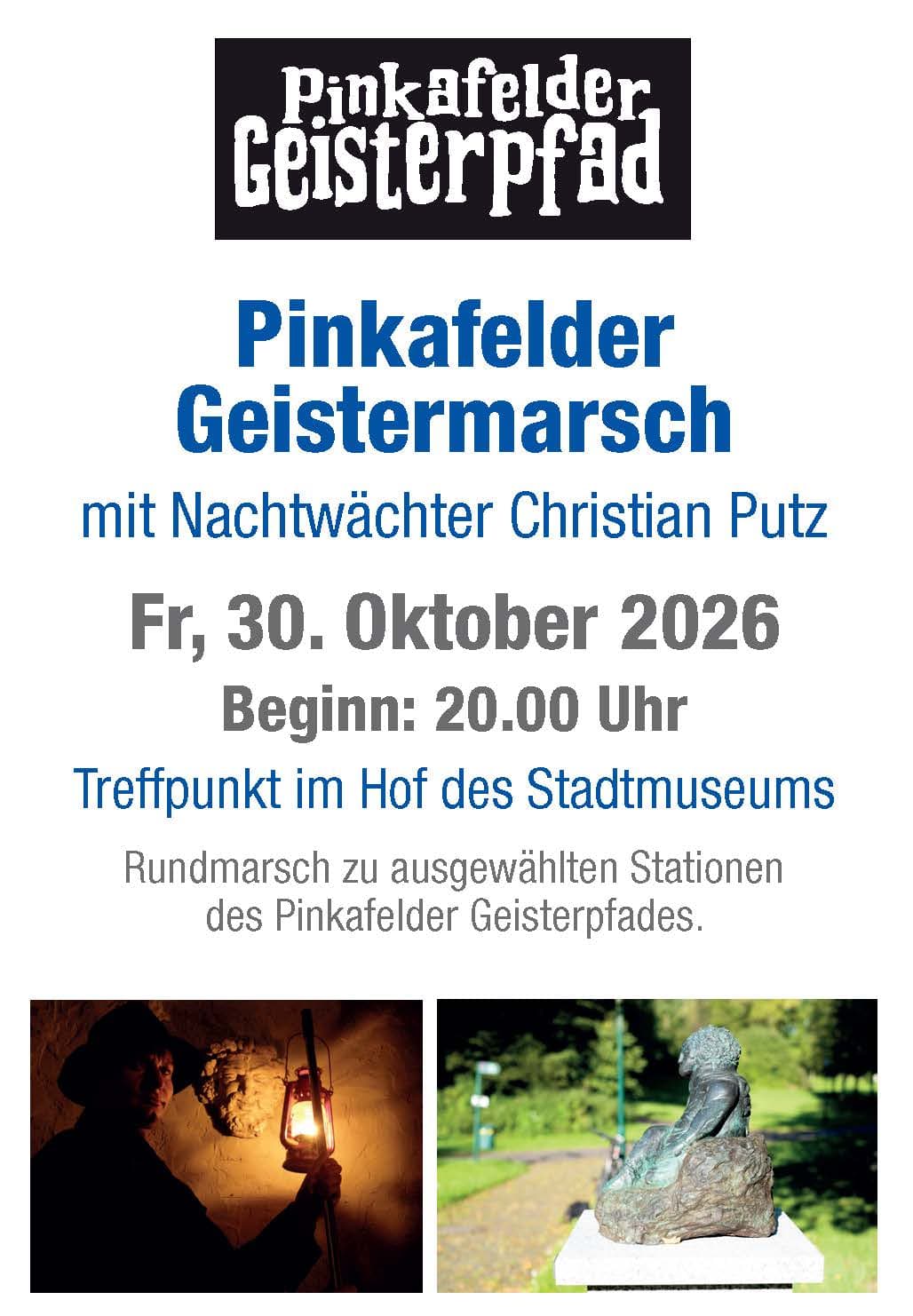Pinkafelder Geistermarsch mit Nachtwächter Christian Putz
