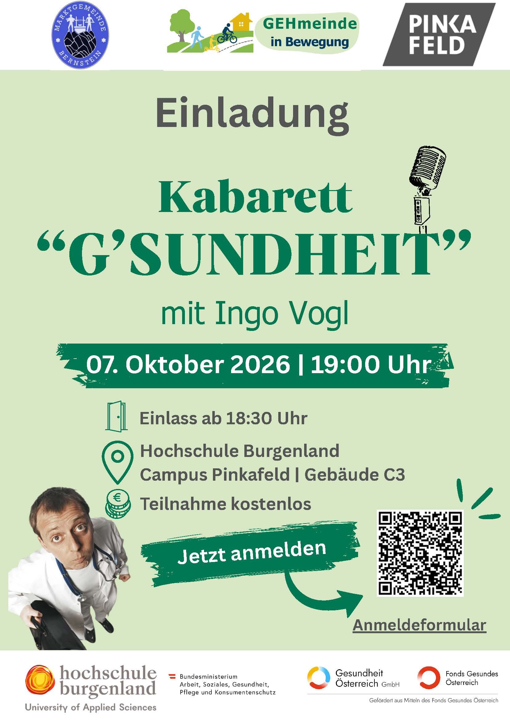Kabarett “G’SUNDHEIT” mit Ingo Vogl