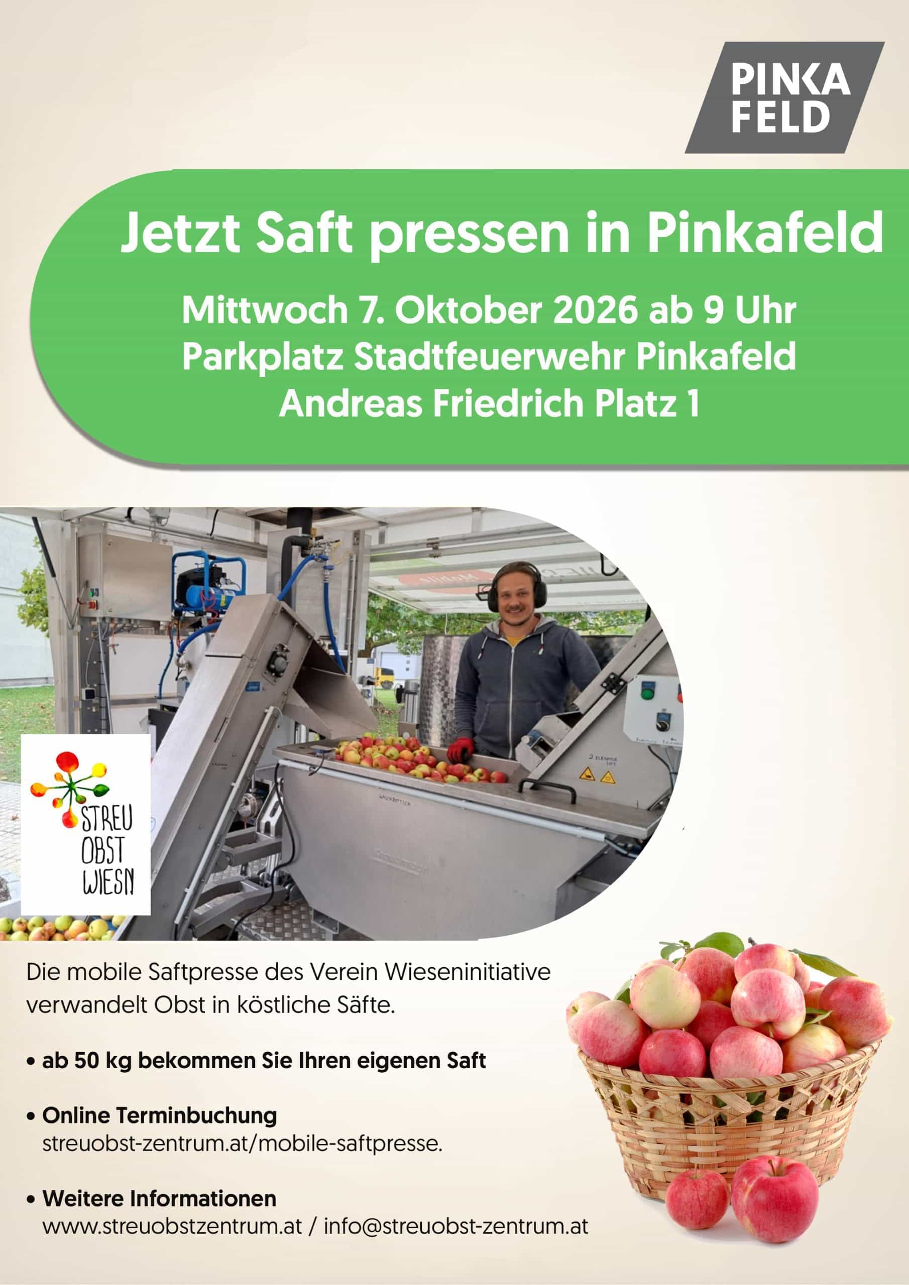 Mobile Saftpresse des Verein Wieseninitiative