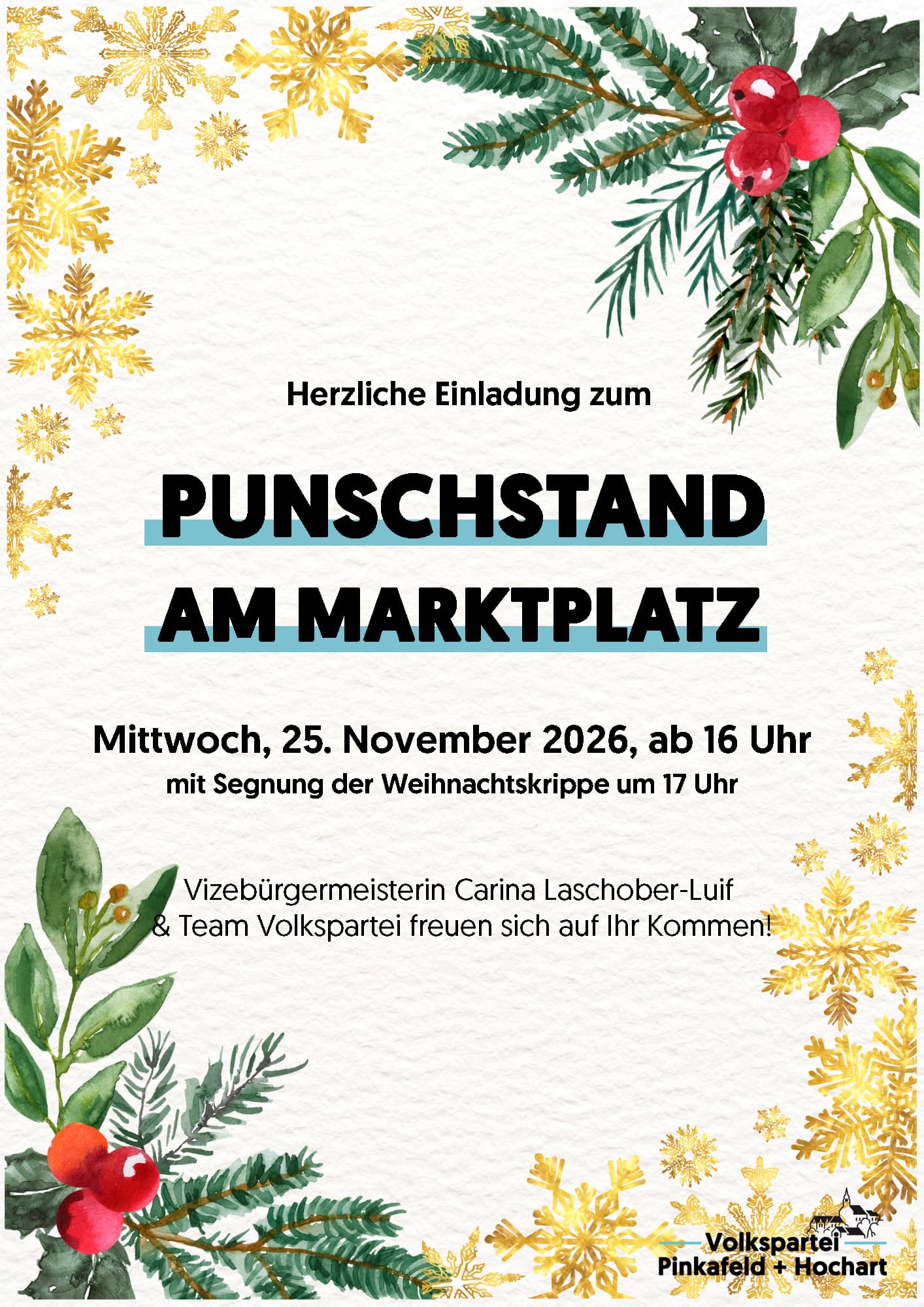 Punschstand ÖVP Advent im Zentrum