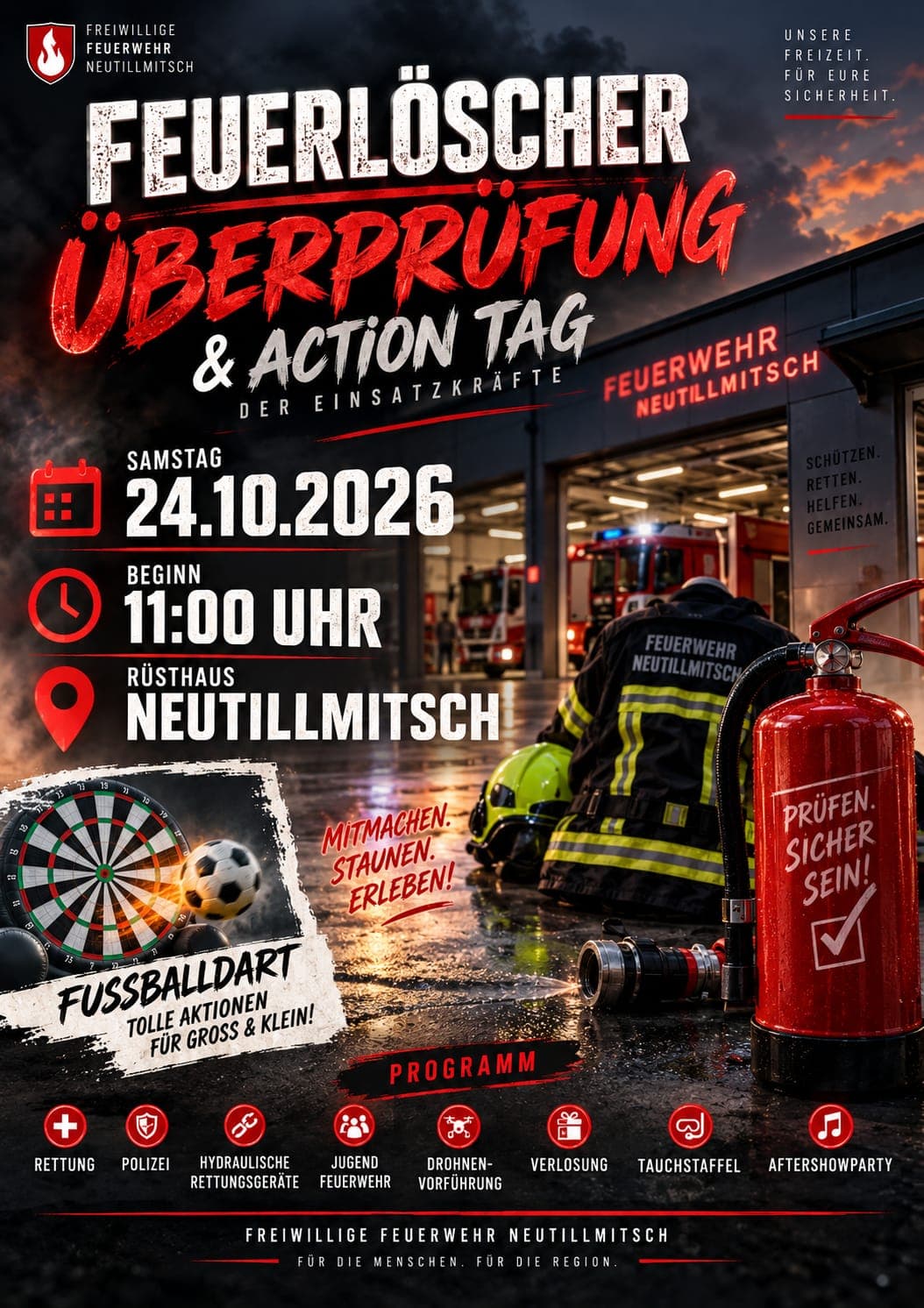 Feuerlöscher Überprüfung & Action Tag der Einsatzkräfte